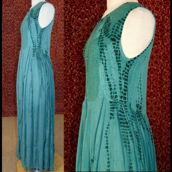 JAKARTA green sleeveless maxi dress S✨ - Picture 5 of 7